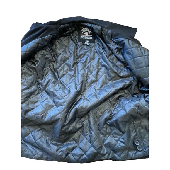 Steve & Barrys Woolly Mammoth Coat Mens XL Black Wool Blend Button Front Heavy - Picture 7 of 13